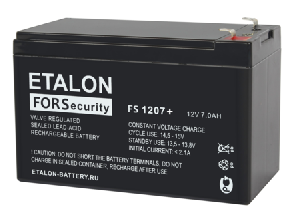 FS 1207+ - Аккумулятор 7 А/ч, 12В, 151х65х100 мм, вес 1,9 кг Аккумулятор 7 А/ч, 12В, 151х65х100 мм, вес 1,9 кг