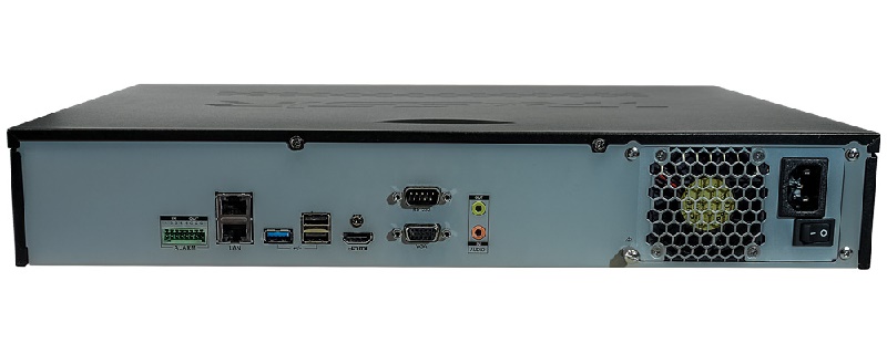 Сетевой видеорегистратор для IP-видеокамер под управлением TRASSIR OS (Linux). Регистрация и воспроизведение до 32 IP видеокамер (суммарный поток до 512 Мбит/сек). Без HDD в комплекте. Установка до 4-х HDD/SSD 3.5", любой емкости. 1 x HDMI, 1 x VGA выходы. USB 3.0.
