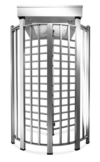 Электромеханический полноростовой турникет, корпус из нержавеющей стали; Яркое светодиодное табло; Пульт д/у (металлический корпус) с кабелем