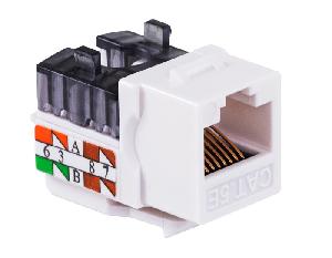 Модуль Keystone кат.5e, UTP, 1xRJ45, T568A/B, 90, белый
