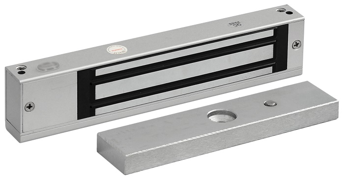 Электромагнитный замок, внутреннее исполнение, 12/24 В (DC), 0.4/0.2 А, усилие 140-150 кг.