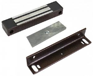 Замок электромагнитный&nbsp;&nbsp;12V DC, не более 0,4 A, усилие 180 кг, 180x40x25, вес 0.8 кг, (в комплекте уголок), Влагозащита IP67. Цвет коричневый