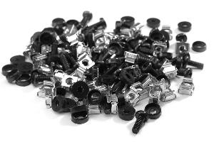 Комплект крепежа М6, винт, пластиковая шайба, гайка, 50 шт