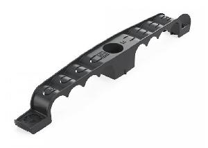 Держатель труб для прямого монтажа двусторонний на 8 мест чёрный d16 (25шт/уп)