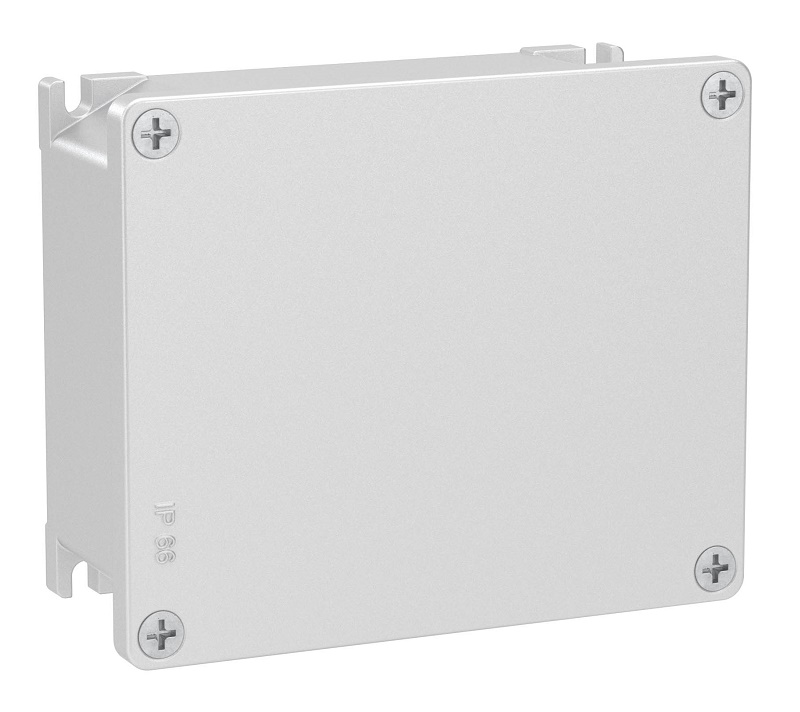 Коробка ответвительная алюминиевая окрашенная, IP66/IP67, RAL9006, 128х103х55мм