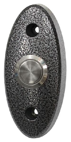 Кнопка металлическая, накладная, НР контакты, серая, размер: 72х32х24 мм