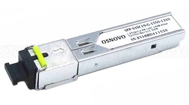 Оптический SFP Модуль. Одно волокно Single Mode. Скорость до 1,25 Гбит/c. Тип разъема SC. Оптический бюджет 19дБ. Расстояние передачи - до 40км. Tx 1550/Rx 1310. Поддержка DDM. 13,7x11x63,8мм. 0 +70 С.&nbsp;&nbsp;&nbsp;&nbsp;