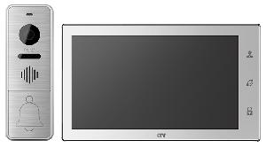 Комплект видеодомофона в одной коробке (вызывная панель CTV-D4005 и монитор CTV-M4706AHD), поддержка формата Full HD, монитор с экраном 7", Hands free, детектор движения, технология Touch Screen для управления OSD, панель из стекла с сенсорным управлением "Easy buttons", встроенная память, встроенный слот для micro SD (до 64ГБ), переключение стандартов 1080p/720p/960H, встроенный источник питания, подкл до 2 выз. панелей и 4 мониторов, цв. корпуса - белый