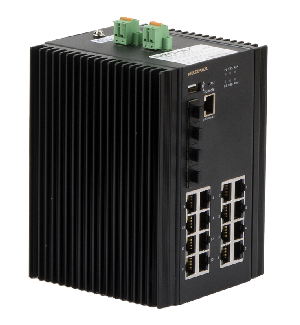 Управляемый промышленный L3 коммутатор 16*10/100/1000Мбит/с PoE (af/at/BT) из которых 4 порта PoE BT, 4*1/2.5/10Гбит/с SFP+, Крепление на DIN-рейку, 2*ввода питания, питание 44-57В (блок питания 370Вт поставляется отдельно), -40С +80С.