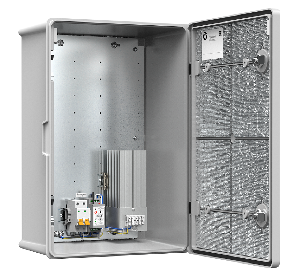 Термошкаф из армированного стекловолокном полиэстера с обогревом. Класс ударопрочности IK10.&nbsp;&nbsp;-60° ÷ + 80°C. IP66. Потребляемая мощность 240 Вт. Напряжение питания 230V ± 10% AC, 6A. 402х585х260мм.