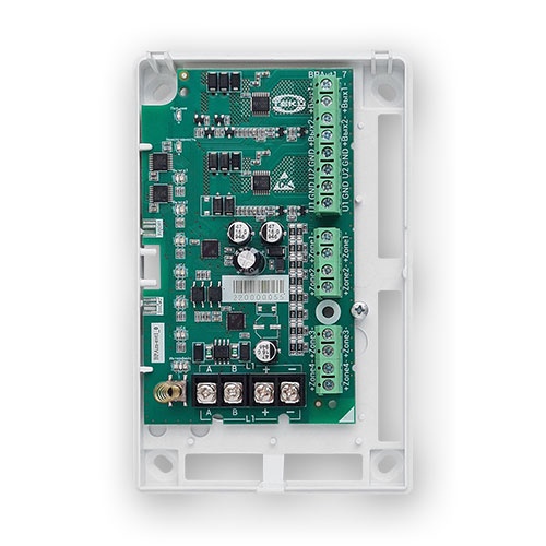 Блок сигнально-пусковой адресный, 2 выхода с контролем, работа с ППКОП Астра-812 Pro, Астра-8945 Pro, 4-проводное подключение к АЛС, питание от Астра-А РПА и внешнего источника 12 или 24 В, 4 ШС, установка на дин-рейку