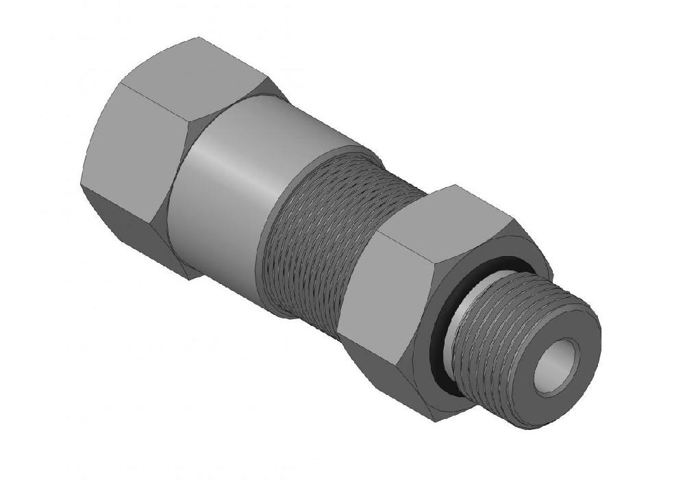 Кабельный ввод из нержавеющей стали с резьбой М20х1,5 мм для прокладки кабеля в металлорукаве РЗ-ЦП-10, с уплотнением кабеля и проходным диаметром кабеля d=4-8 мм