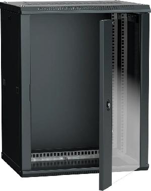 ITK Шкаф LINEA W 12U 600x450 мм дверь стекло, RAL9005, Черный