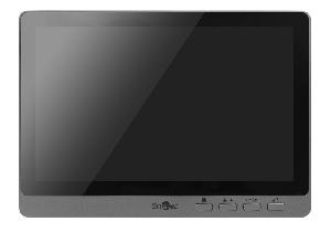Внутренний блок видеофона 8" с IPS экраном, 1024*600,4-х проводная линия связи, поддержка 2-х панелей вызова и 2х камер и 6-ти мониторов, встроенный блок питания, серый корпус