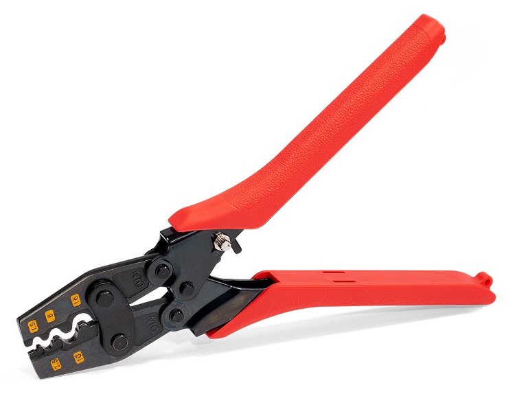 Пресс-клещи для опрессовки неизолированных наконечников и гильз сечением 1,5-16 мм 