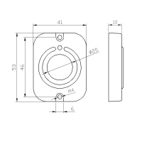 Кнопка выхода, НО; ток 0.1 А 12 В; накладная; светодиодная подсветка; 41х53х11 мм