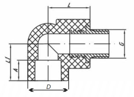 Угольник комбинир. ПП D20-3/4" НР