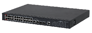 24-портовый управляемый коммутатор с РоЕ, уровень L2, Порты: 24 RJ45 10/100Мбит/с; IEEE802.3af/IEEE802.3at/Hi-PoE/IEEE802.3bt; 2 комбинированных SFP/RJ45 10/100/1000Мбит/с (uplink); мощность PoE: порты 1~2 до 90Вт, порты 3~24 до 30Вт, суммарно до 240Вт; PoE watchdog; 100~240В(AC)