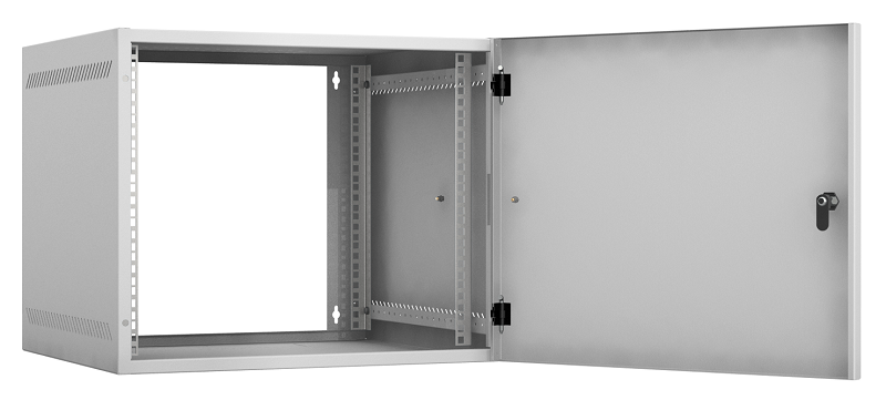 EC-WA-095450-W-M-GY - Настенный шкаф 19", 9U, металлическаяя дверь, Ш540хВ440хГ500мм, 2 пары монтажных направляющих, сварной, серый Настенный шкаф 19", 9U, металлическаяя дверь, Ш540хВ440хГ500мм, 2 пары монтажных направляющих, сварной, серый