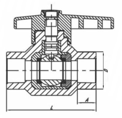 Кран шаровый ПП D25
