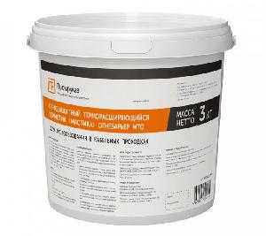 Герметик - мастика огнезащитный терморасширяющийся "Огнебарьер" МТО 3 кг