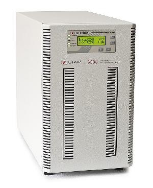 Источник бесперебойного питания напольный, on-line (с двойным преобразованием), чистая синусоида, 3000 ВA (2700 Вт); U-вх.220 В; под внешние аккумуляторы, U-акб.96 В, I-заряд.4 А; ЖК-дисплей; IEC-320-C13 (3 шт.), входной разъём - клеммное подключение (L, N, PE); выходные разъёмы - IEC-320-C13 (3 шт.), EURO F-type с заземлением (2 шт.), клеммы; холодный старт, совместим с генератором; IP20, t-раб.+5...+40°C, 346х210х443 мм