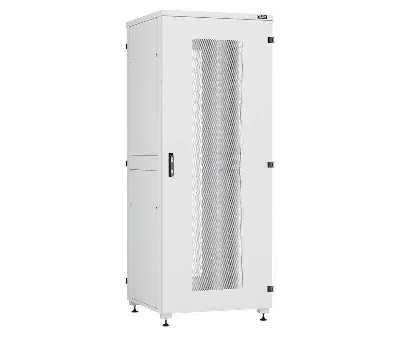 Напольный шкаф серии Lite II 19", 42U, перфорированные передняя и задняя двери с ручкой и замком, боковые двухуровневые цельнометаллические панели, оснащены замками, Ш800хВ2042хГ800мм, в разобранном виде, серый RAL7035