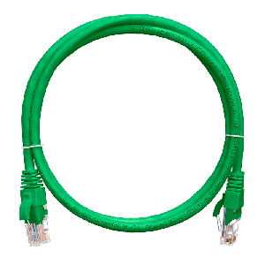 Коммутационный шнур U/UTP 4 пары, Кат.5е, 2хRJ45/8P8C, T568B, Molded, PVC, зелёный, 1,5 метра