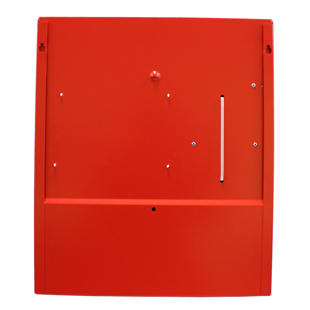 Прибор приемно-контрольный и управления пожарный, одна кольцевая линия для подключения до 127 адресных устройств (с возможностью подключения двух кольцевых линий) в корпусе с дверью красного цвета