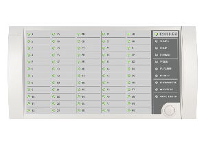 Блок индикации для отображения 60 разделов на двухцветных светодиодных индикаторах и 8 системных индикаторах. Два интерфейса RS-485, питание от 10 до 28 В