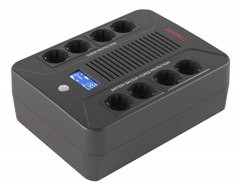 Линейно-интерактивный ИБП ДКС серии Info PDU, 600 ВА/360 Вт, 1/1,8xSchuko,&nbsp;&nbsp;LCD, 1x7Aч