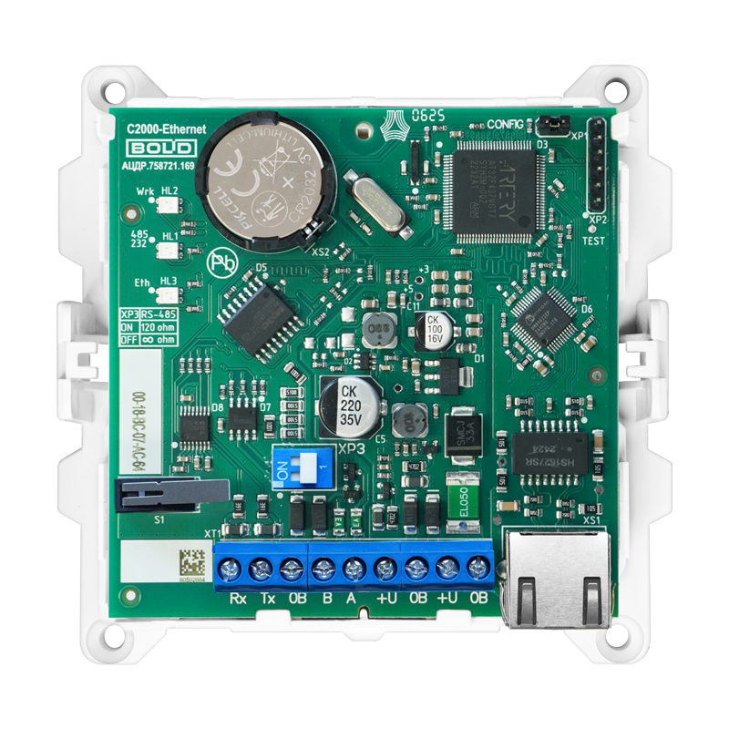 Преобразователь интерфейсов RS-232/RS-485 в Ethernet