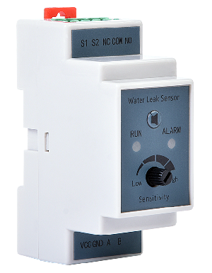 Модуль обнаружения протечки R-WL-1S, реле NO/NC + Modbus, установка на DIN-рейку, питание 10-30 VDC
