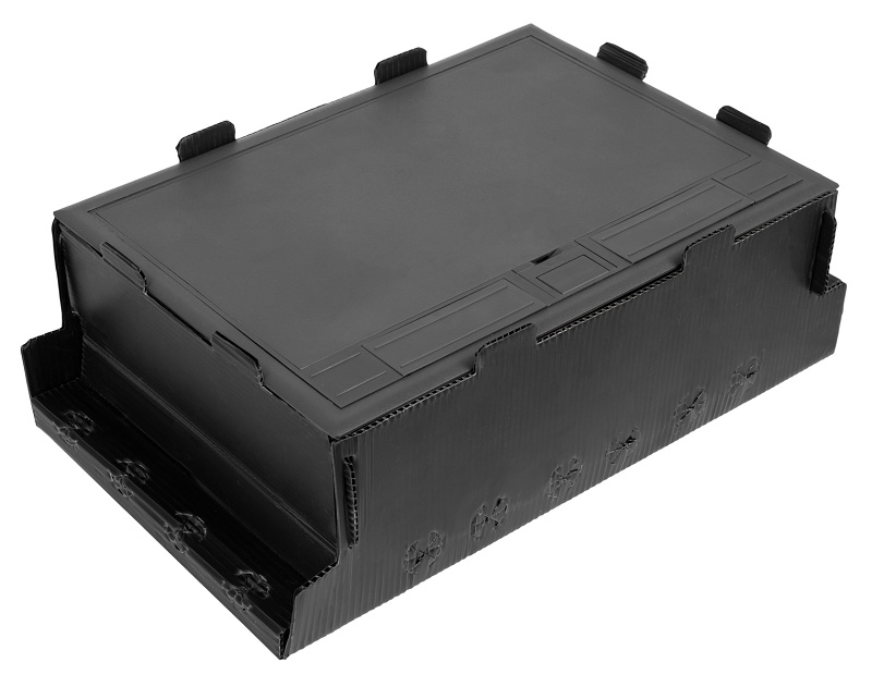 Коробка под заливку в бетон, 16/24 модулей, черный