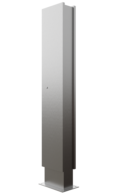 Стока с подготовкой для установки вызывной многоабоненской панели BAS-IP AA-12FB, надпись с подсветкой RGB, сталь СТ3 окрашенная по RAL (цвет по согласованию).