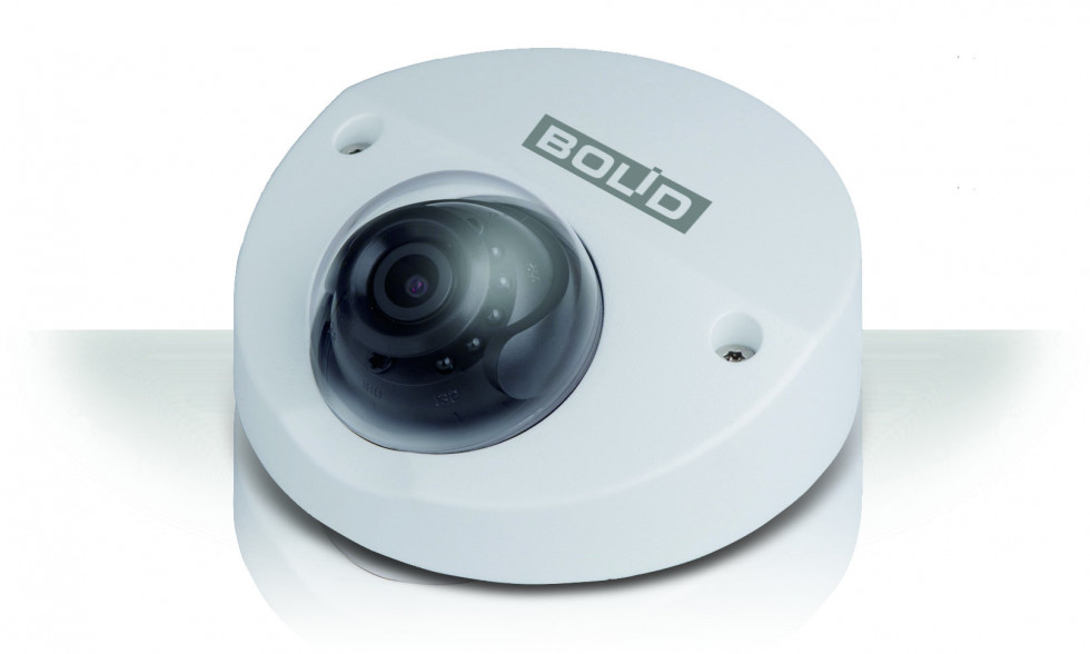 Миникупольная антивандальная аналоговая видеокамера, 2 Мп, объектив 6 мм; ИК-подсветка (до 20 м);     HDCVI, HDTVI, AHD, CVBS, OSD меню, DC12V; IP67; IK10; -50 °C ~ +60 °C