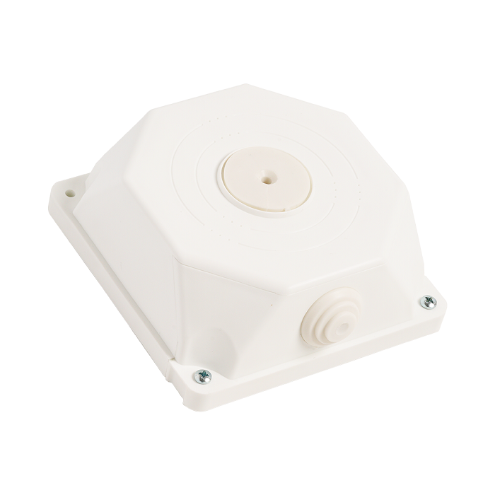 Универсальная монтажная коробка для крепления видеокамер, пластик, нагрузка 1,5 кг, 131х131х57 мм, IP55