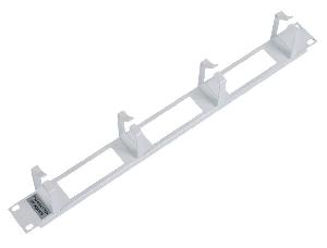 Органайзер кабельный горизонтальный с окнами 19" 1U, 4 кольца