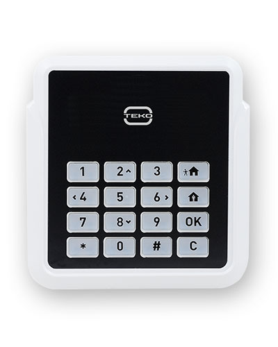 Клавиатура радиоканальная для контроллера Security Hub, питание от батареи типоразмера АА напряжением 1,5 V (2 шт.)  или внешнего источника 12 В