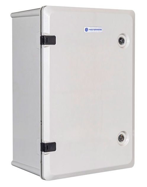 Композитный монтажный шкаф, Внутр. габариты 360х560х210мм, SMC композит, IK10, IP66, радиопрозрачный корпус, от -60 до +80 градусов. Комплектация: замок 2 шт, ключ 1 шт, монтажная плата 1шт, гермовводы (MG-25) 2 шт, усиленные петли, плотнительная резинка на корпусе. Вес: 7,4 кг