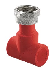 Тройник ПП с накидной гайкой D32-1"-25