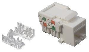 Розеточный модуль Keystone кат.5e, UTP, 1xRJ45, T568A/B, белый
