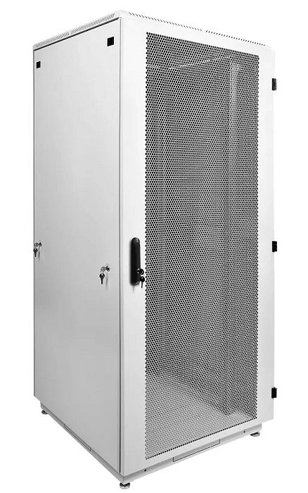 Шкаф телекоммуникационный напольный 42U (800 × 1000) дверь перфорированная