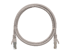 Патч-корд 0,3 метра, F/UTP 4 пары, Кат.5е (Класс D), 100МГц, 2хRJ45/8P8C, T568B, заливной, 26AWG (7х0,165мм), LSZH нг(А)-HFLTx, серый, 0,3м