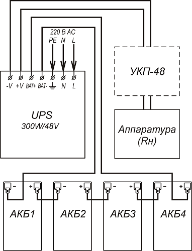 Комплект бесперебойного питания, Максимальный ток нагрузки 4,5A.
