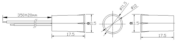 Магнитоконтактный датчик, НЗ, белый, врезной для деревянных дверей,  миниатюрный, зазор 25 мм