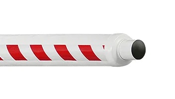 Стрела скоростного шлагбаума PERCo-GF13 круглого сечения. Набор светоотражающих наклеек. Мягкий буфер