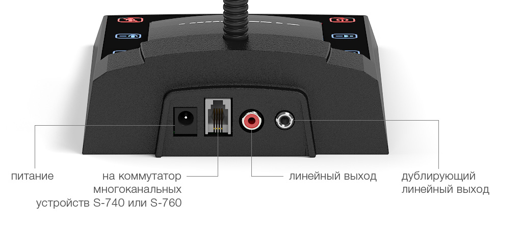 Абонентский пульт с кнопкой "Вызов" для переговорных устройств  S-740 и S-760 с регулировками чувствительности и громкости.