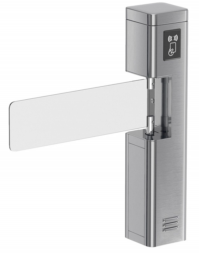 Автоматическая калитка, 200х200х980 мм, с функцией "антипаника". Исполнение: нержавеющая сталь, Комплектация: комплект считывателей (EM-Marine), створки - металл,стекло, пульт управления с кабелем, ИК-пульт, "сухие контакты на плате управления".