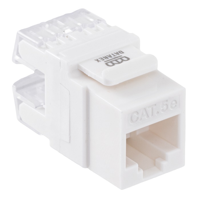 Модуль Keystone кат.5e, UTP, 1xRJ45, T568A/B, 180, белый